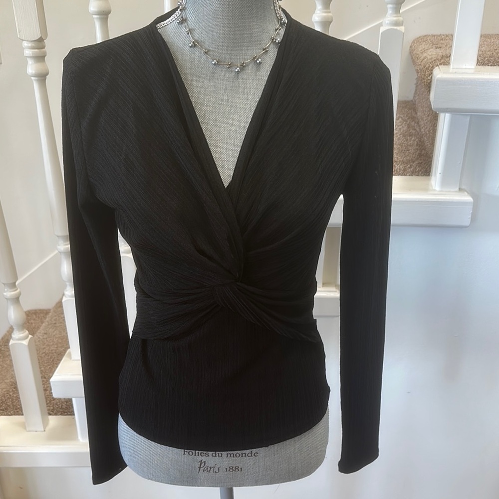 Nwt. Black twist tie dress shirt